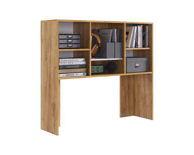 Надстройка компьютерного стола 1200 Лайт-2 дуб крафт золотой / белый