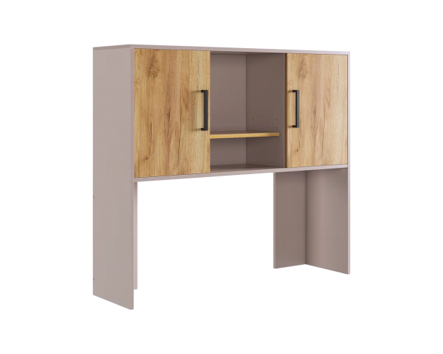 Надстройка компьютерного стола 1200 Лайт-2 кашемир / дуб крафт золотой