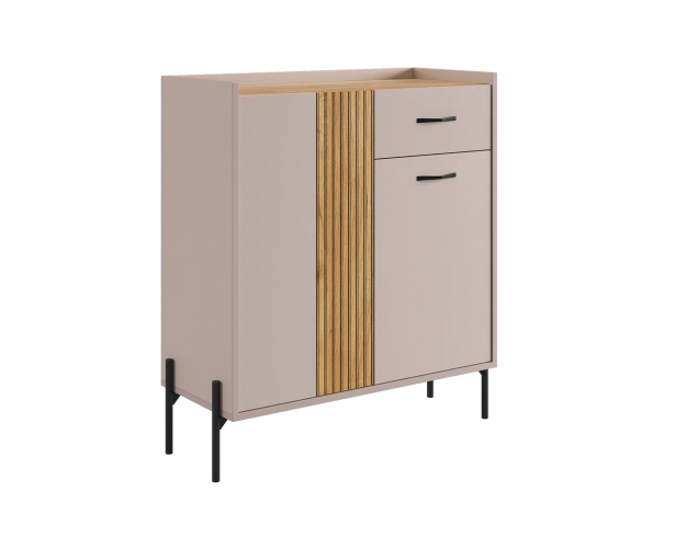 Комод с ящиком Доминика кашемир / дуб крафт золотой