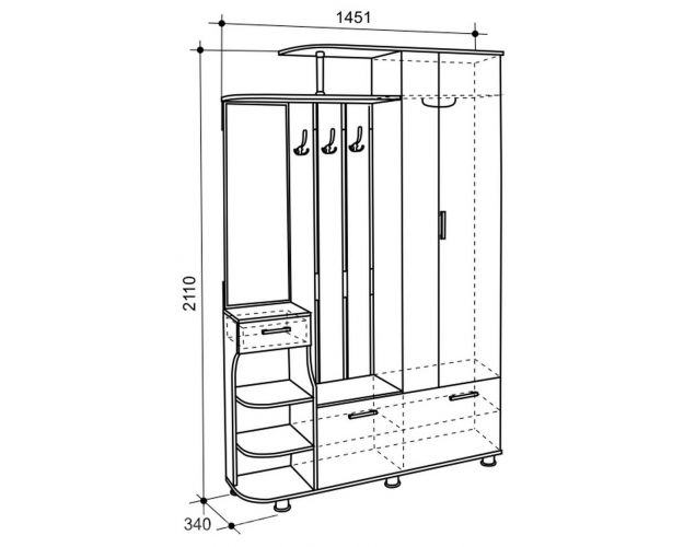 Прихожая Барселона-2 ясень шимо темный