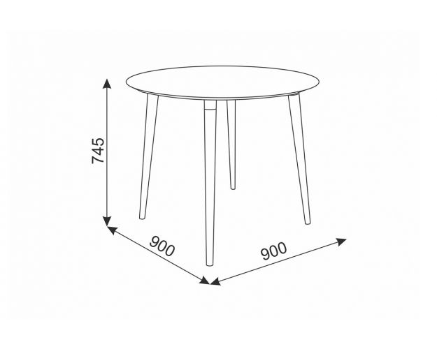 Стол обеденный Сканди 2 серый/венге