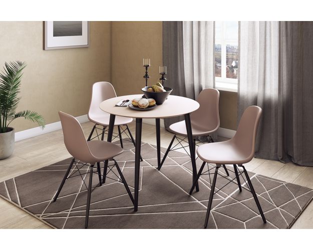 Стол обеденный Сканди 2 серый/венге