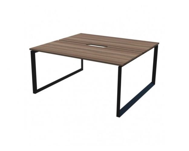 Бенч двойной на 2 рабочих места на металлокаркасе НТМП.О.Б2-160 Дуб сафари/Антрацит