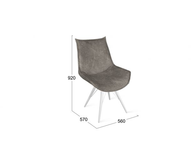 Стул металлический «Тейлор» К3 Исп. 2 Белый/Микровелюр Wellmart Latte