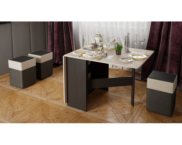 Стол-книжка раскладной тип 2 венге цаво / дуб белфорт